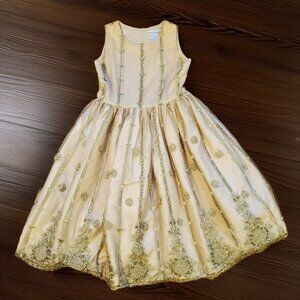 Chasing Fireflies Gold Regal Beaded Dress Size 14